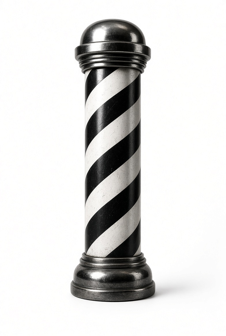 Black and white barber pole